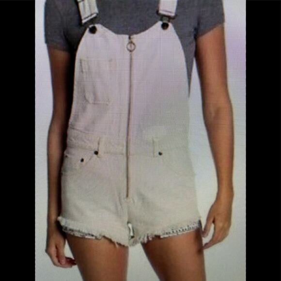 NWOT free people sunkissed shortall in off-white 8 - Picture 1 of 6